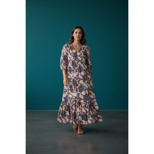 Chico's Tiered Maxi Salsa Night Dress – Size 2 (US 12) – Excellent Condition